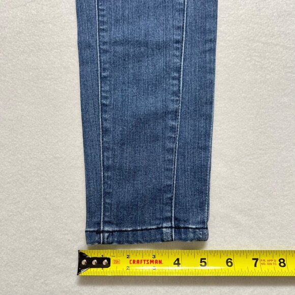Soho New York & Co. Womens Skinny Blue Denim Jeans Size 8 Zipper Pockets Stretch - Picture 9 of 10